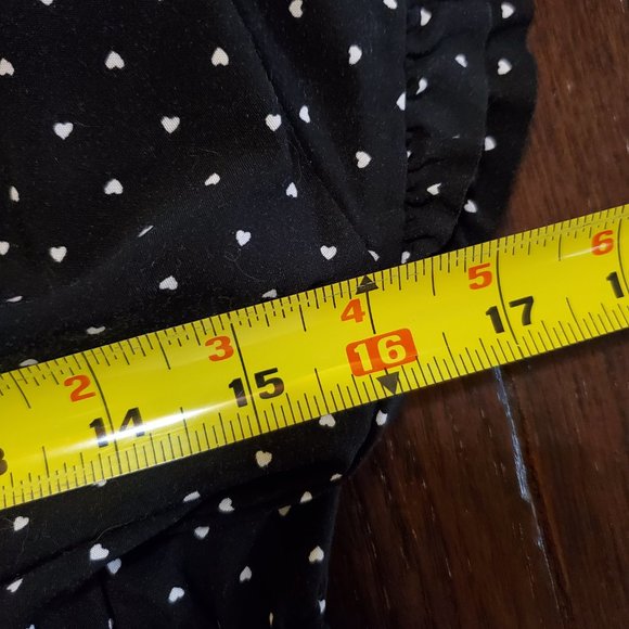 GAP Heart Polka Dot Tie Ruffle Sleeved Dress black and white M - Picture 6 of 8
